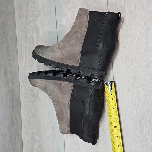 Sorel Women Joan of Arctic II Leather Hidden Wedge Colorblock shoes boots sz 7.5 - Picture 8 of 11